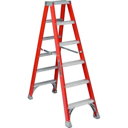 Louisville FM1506 HD Fiberglass Step Ladder Double Side (300lbs) - KHM Megatools Corp. Louisville FM1506 HD Fiberglass Step Ladder Double Side (300lbs) - KHM Megatools Corp.